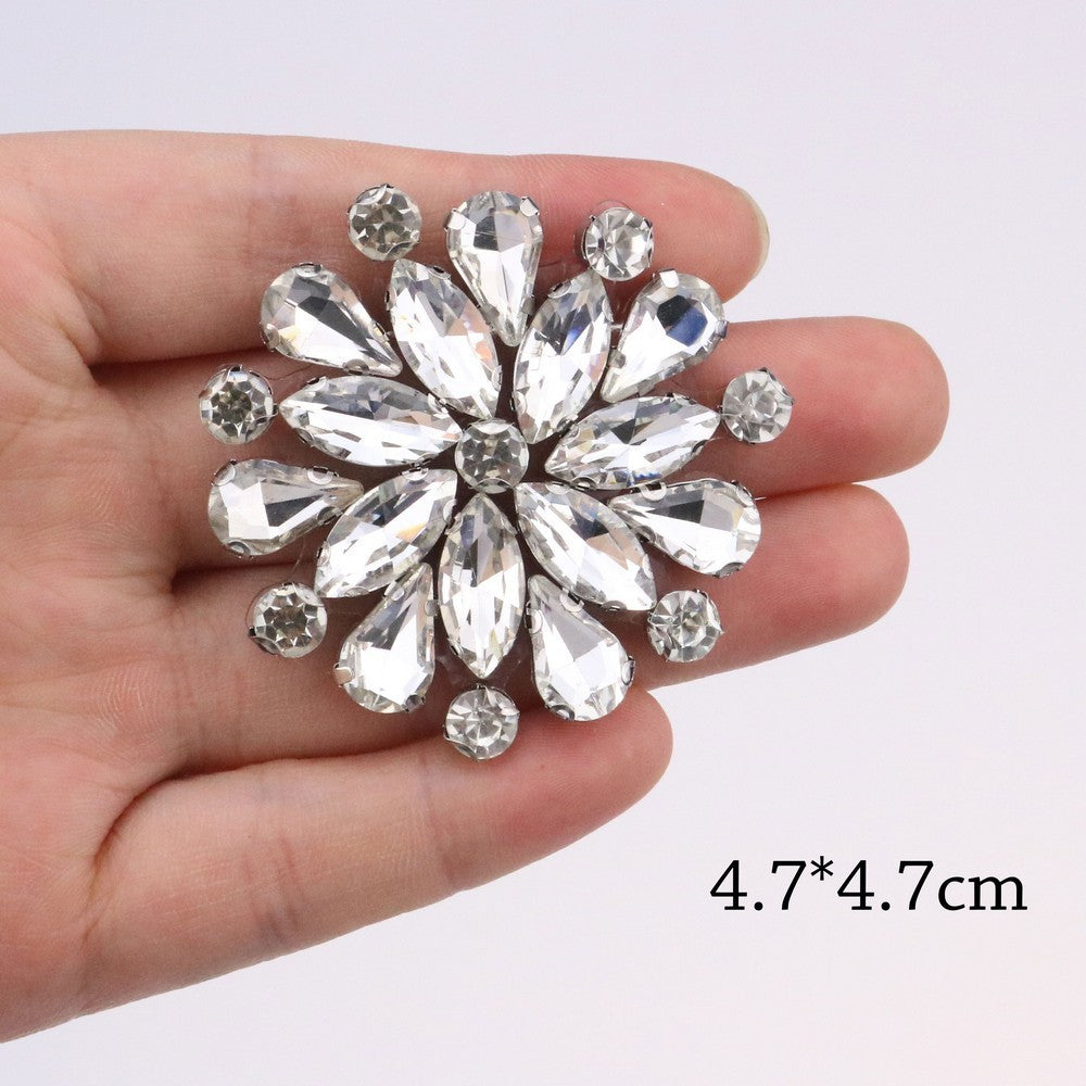 Premium Quality- Chunky Diamond Beads- Iron on Rhinestone - Crystal Clear Patch Diamond Beads- Manik Tampal