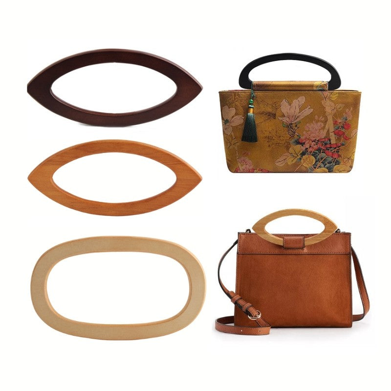 1 pair - Multi Sizes Bag Handle - Wooden Handle- Bag Accessories- Pemegang Beg