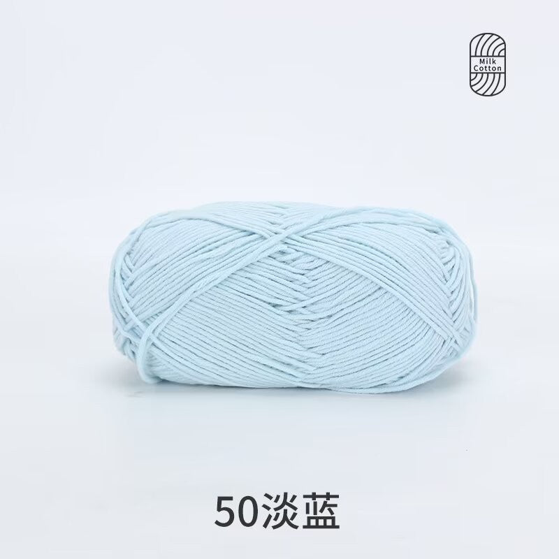 5Ply Milk Cotton Yarn (100g) – Premium Crochet & Knitting Yarn – Benang Kait – 雪妃尔
