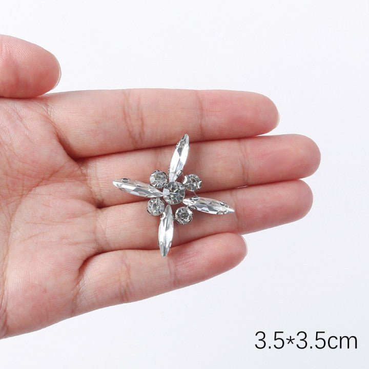 Premium Quality- Chunky Diamond Beads- Iron on Rhinestone - Crystal Clear Patch Diamond Beads- Manik Tampal