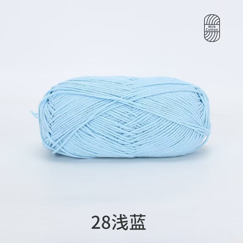 5Ply Milk Cotton Yarn (100g) – Premium Crochet & Knitting Yarn – Benang Kait – 雪妃尔