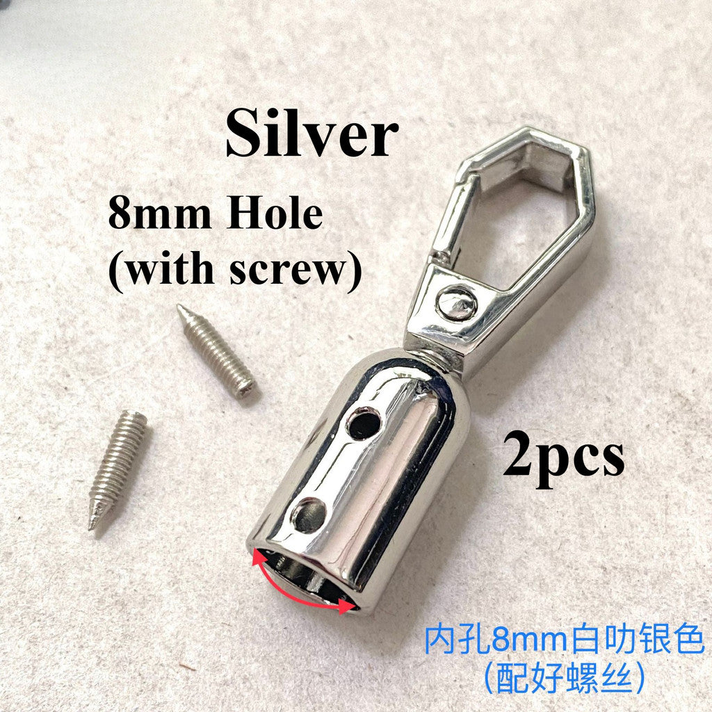 2pcs - Bell Buckle 6mm / 8mm- Rope Barrier End Stopper with Hook - Cangkuk Besi Kuku Kambing