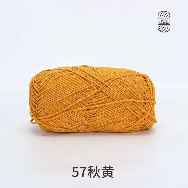 5Ply Milk Cotton Yarn (100g) – Premium Crochet & Knitting Yarn – Benang Kait – 雪妃尔