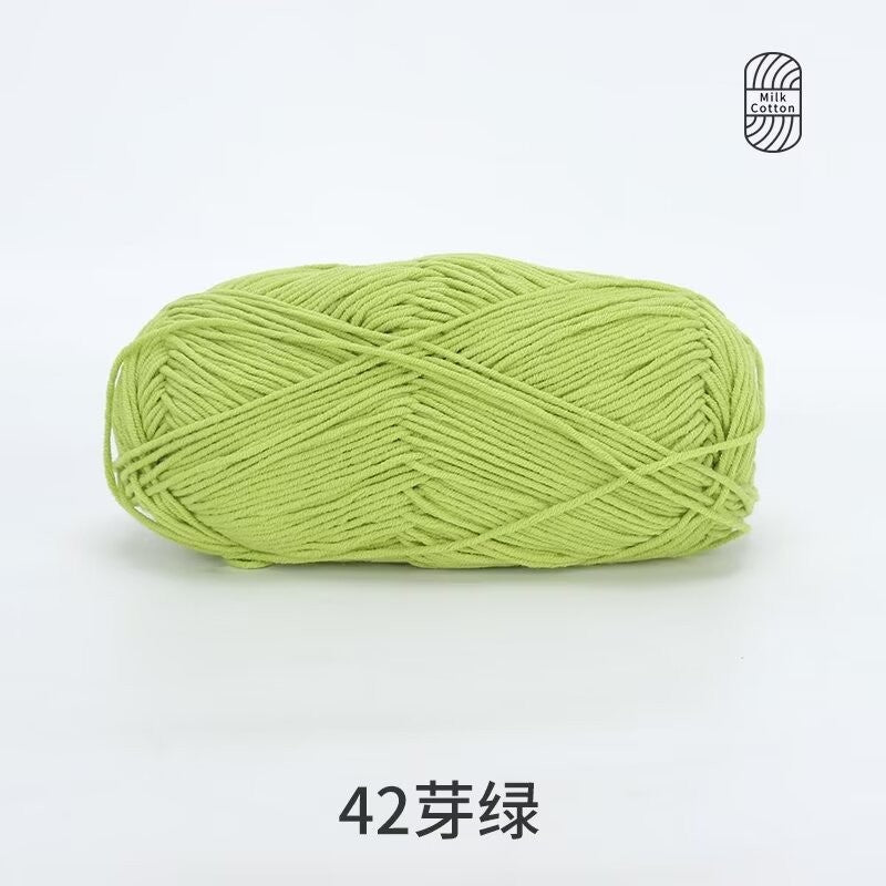 5Ply Milk Cotton Yarn (100g) – Premium Crochet & Knitting Yarn – Benang Kait – 雪妃尔