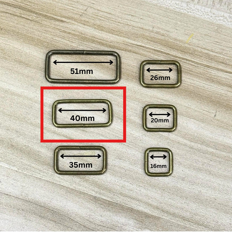2pcs- Metal Square Buckle Ring- Rectangle Ring- Strap Ring Loop- Bag Accessories