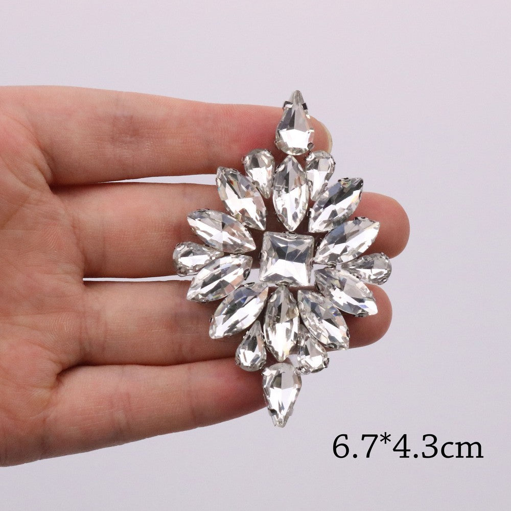 Premium Quality- Chunky Diamond Beads- Iron on Rhinestone - Crystal Clear Patch Diamond Beads- Manik Tampal