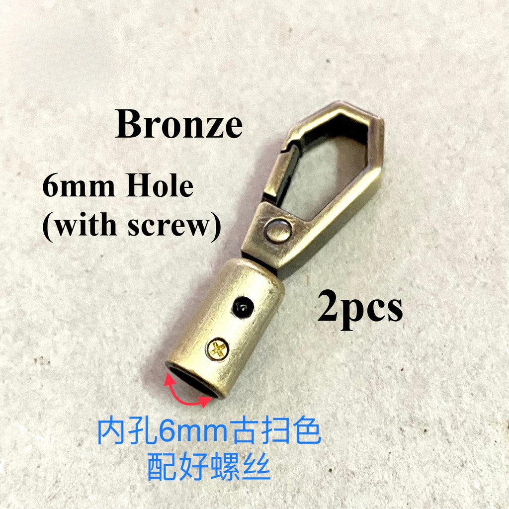 2pcs - Bell Buckle 6mm / 8mm- Rope Barrier End Stopper with Hook - Cangkuk Besi Kuku Kambing
