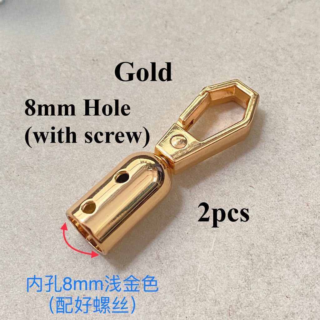 2pcs - Bell Buckle 6mm / 8mm- Rope Barrier End Stopper with Hook - Cangkuk Besi Kuku Kambing