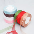50 Yards Ribbon Organza 25mm width for decoration/ DIY Bag Sewing Ribbon/ Reben Organsa