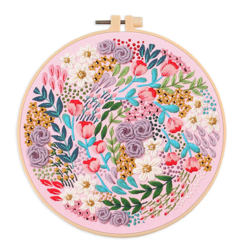 Beginner Practice Embroidery Kit- Needlework for Beginner- Basic Stitching Set - Set Sulaman Tangan