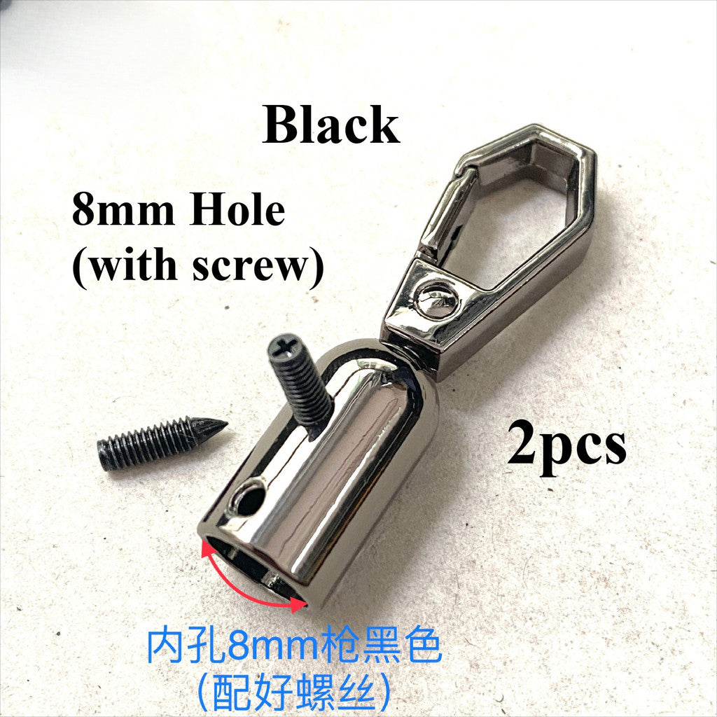 2pcs - Bell Buckle 6mm / 8mm- Rope Barrier End Stopper with Hook - Cangkuk Besi Kuku Kambing
