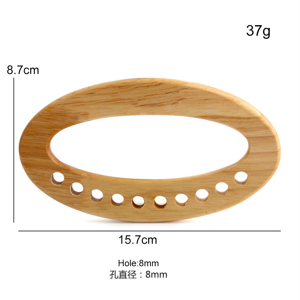 1 pair- Multi Sizes Bag Handle with Hole- Wooden Handle- Bag Accessories- Pemegang Beg