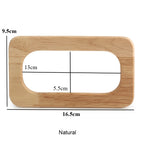 1 pair - Rectangle Wooden Bag Handle - Bag Replacement Handle- Pemegang Beg Kayu
