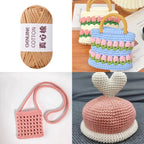 50g Core-Filled Cotton Yarn- Genuine Cotton Crochet Yarn- Core Filled T-Shirt Yarn- Benang Kait