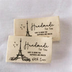 5pcs Cartoon Cute Cotton Handmade Printed Label DIY Handmade Article Collar Label Hair Band Cloth Label Trademark02