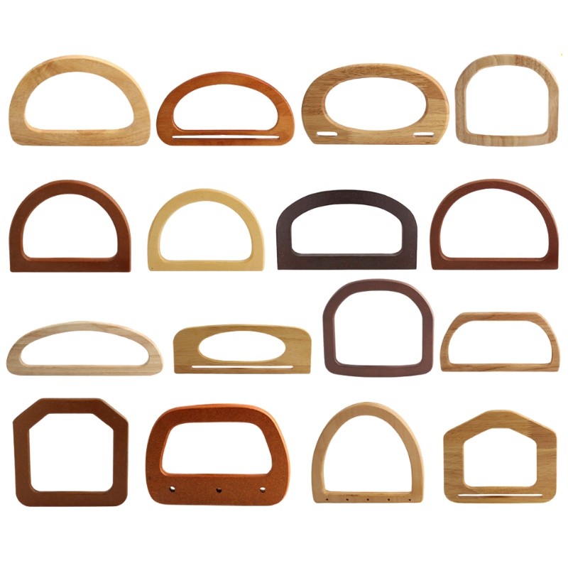 1 pair - Multi Sizes Bag Handle- Wooden Handle- Bag Accessories- Pemegang Beg
