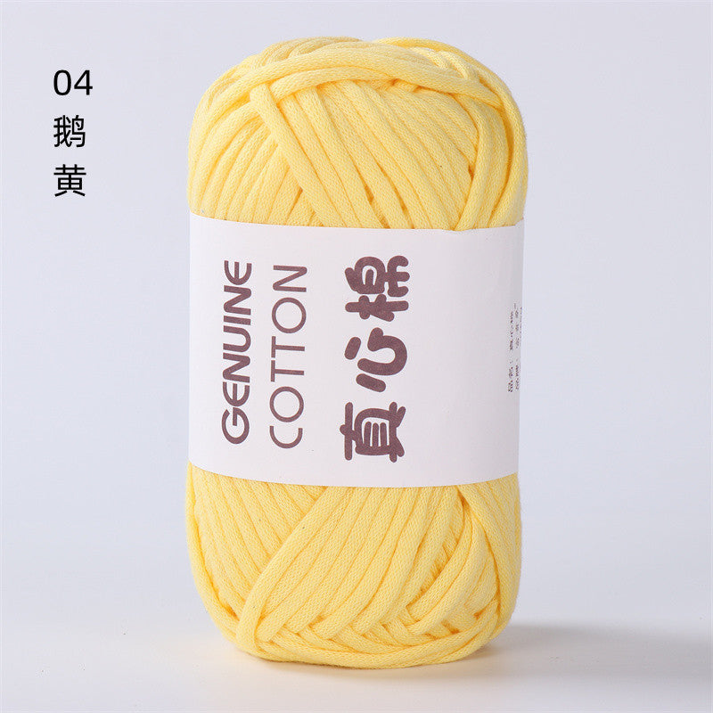 50g Core-Filled Cotton Yarn- Genuine Cotton Crochet Yarn- Core Filled T-Shirt Yarn- Benang Kait
