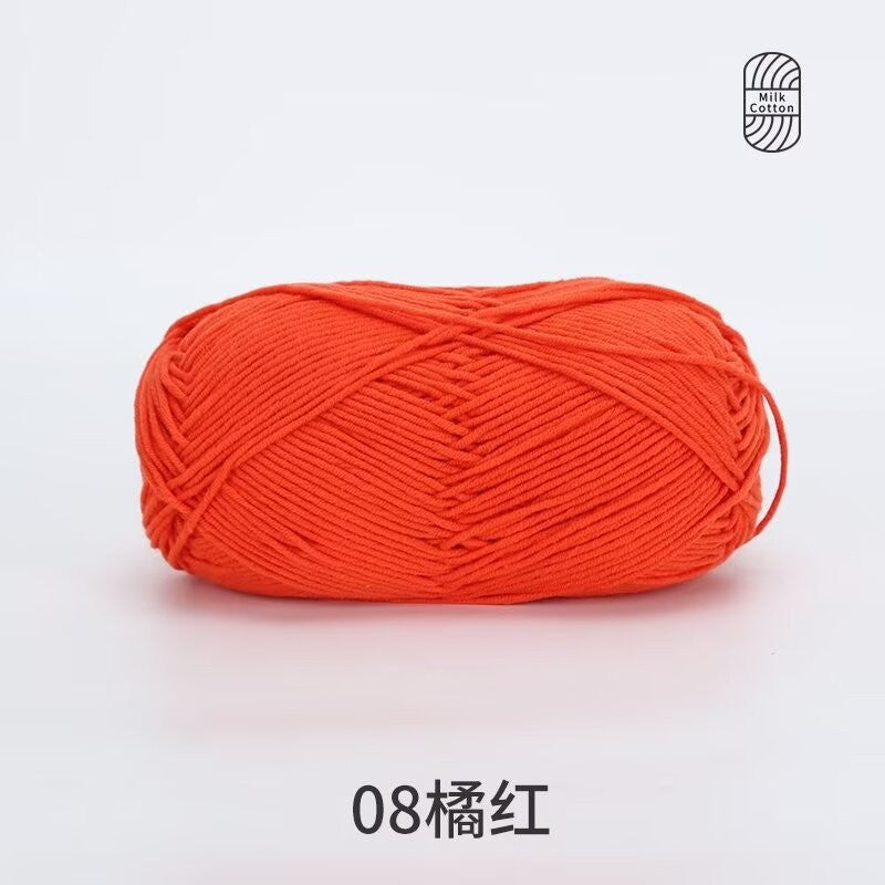 5Ply Milk Cotton Yarn (100g) – Premium Crochet & Knitting Yarn – Benang Kait – 雪妃尔
