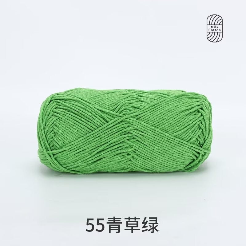 5Ply Milk Cotton Yarn (100g) – Premium Crochet & Knitting Yarn – Benang Kait – 雪妃尔