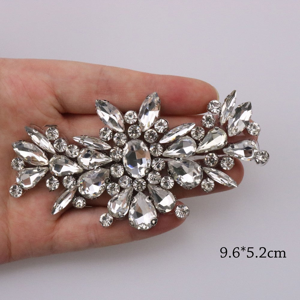 Premium Quality- Chunky Diamond Beads- Iron on Rhinestone - Crystal Clear Patch Diamond Beads- Manik Tampal
