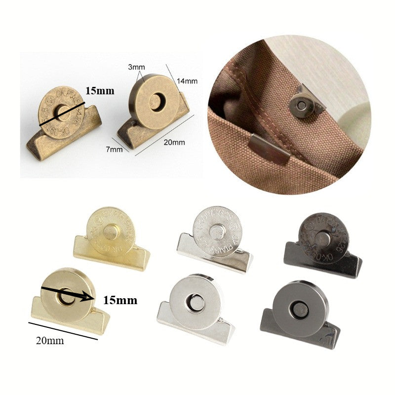 15mm Magnetic Button Clasp- Snap Button for Bag- Butang Beg