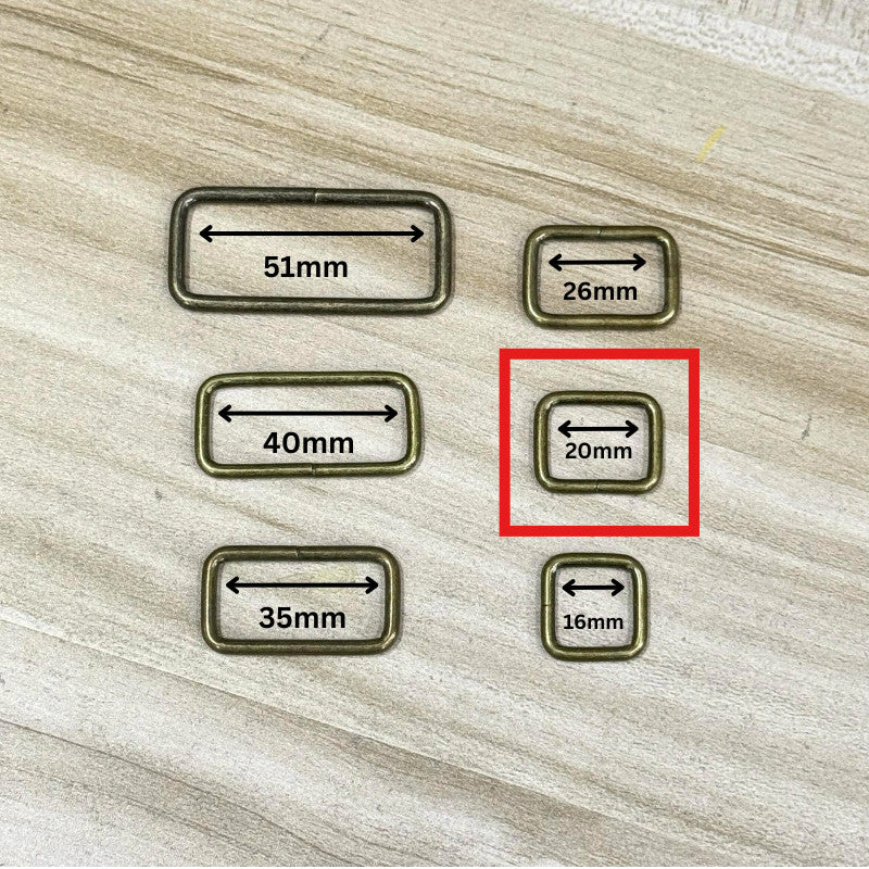 2pcs- Metal Square Buckle Ring- Rectangle Ring- Strap Ring Loop- Bag Accessories