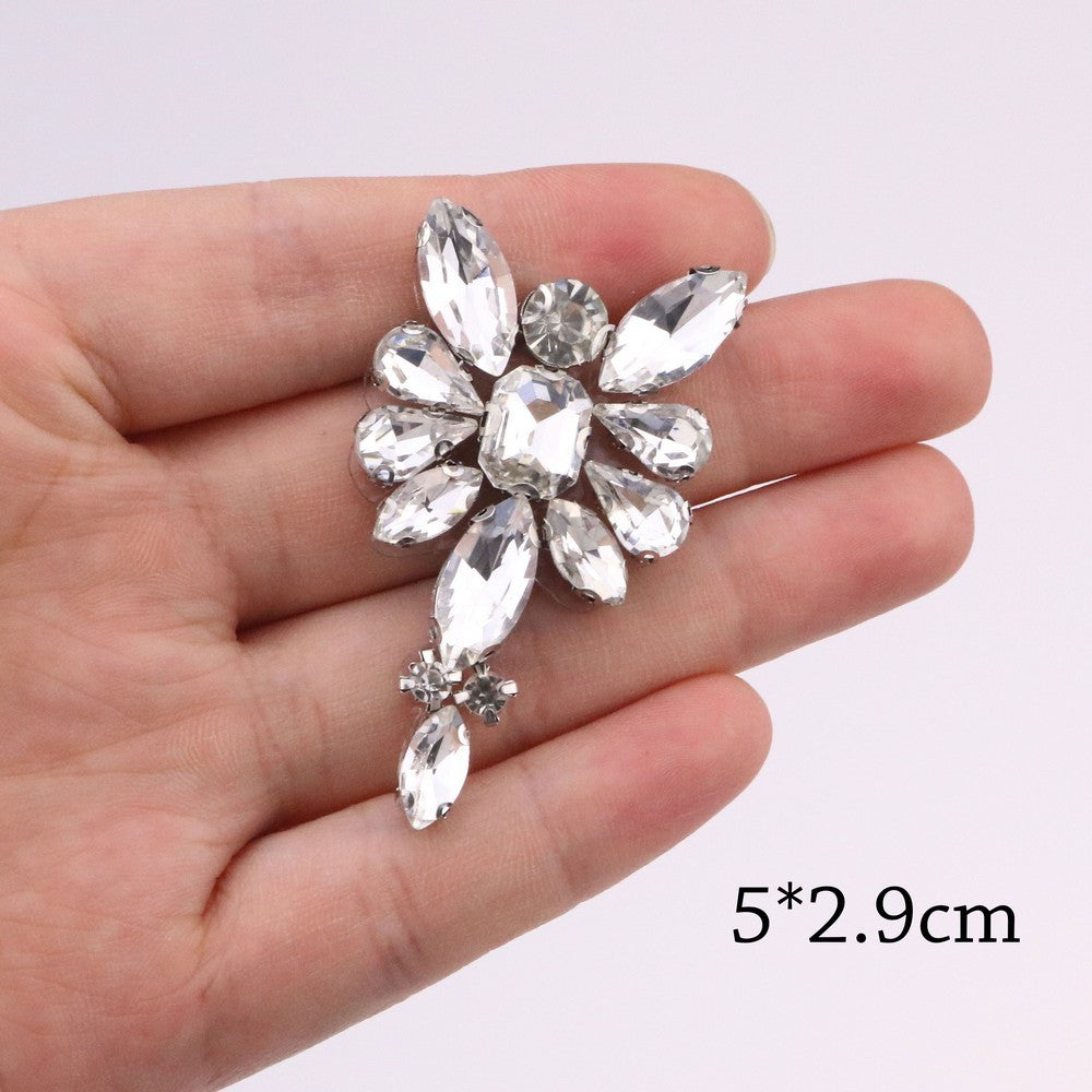 Premium Quality- Chunky Diamond Beads- Iron on Rhinestone - Crystal Clear Patch Diamond Beads- Manik Tampal