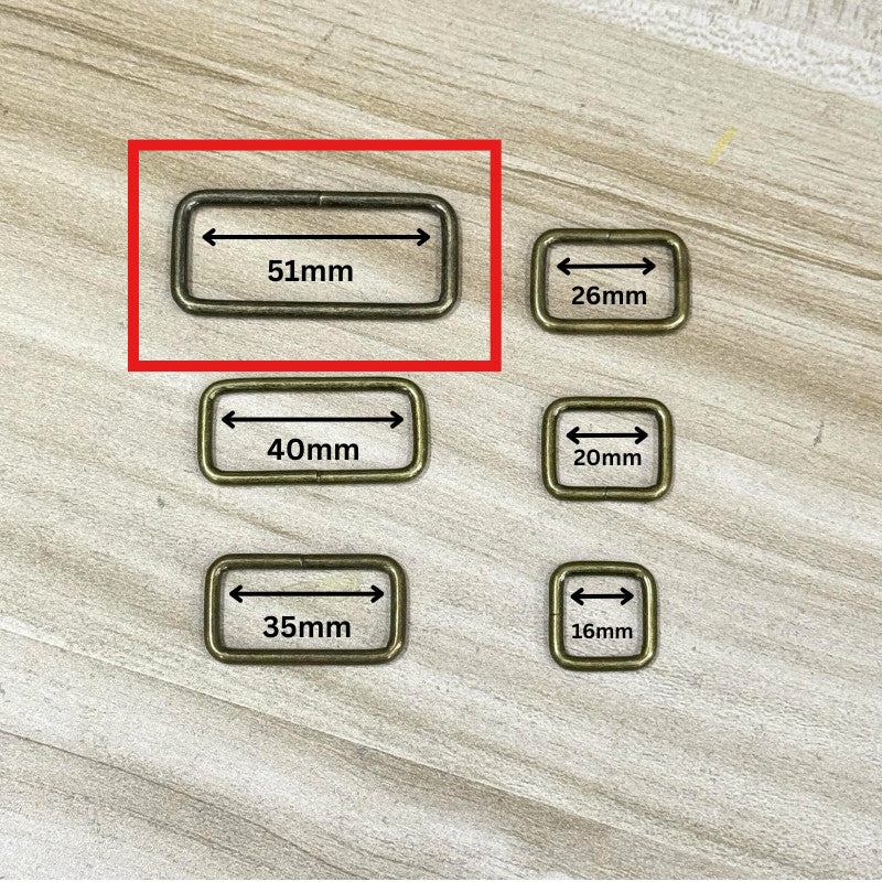 2pcs- Metal Square Buckle Ring- Rectangle Ring- Strap Ring Loop- Bag Accessories
