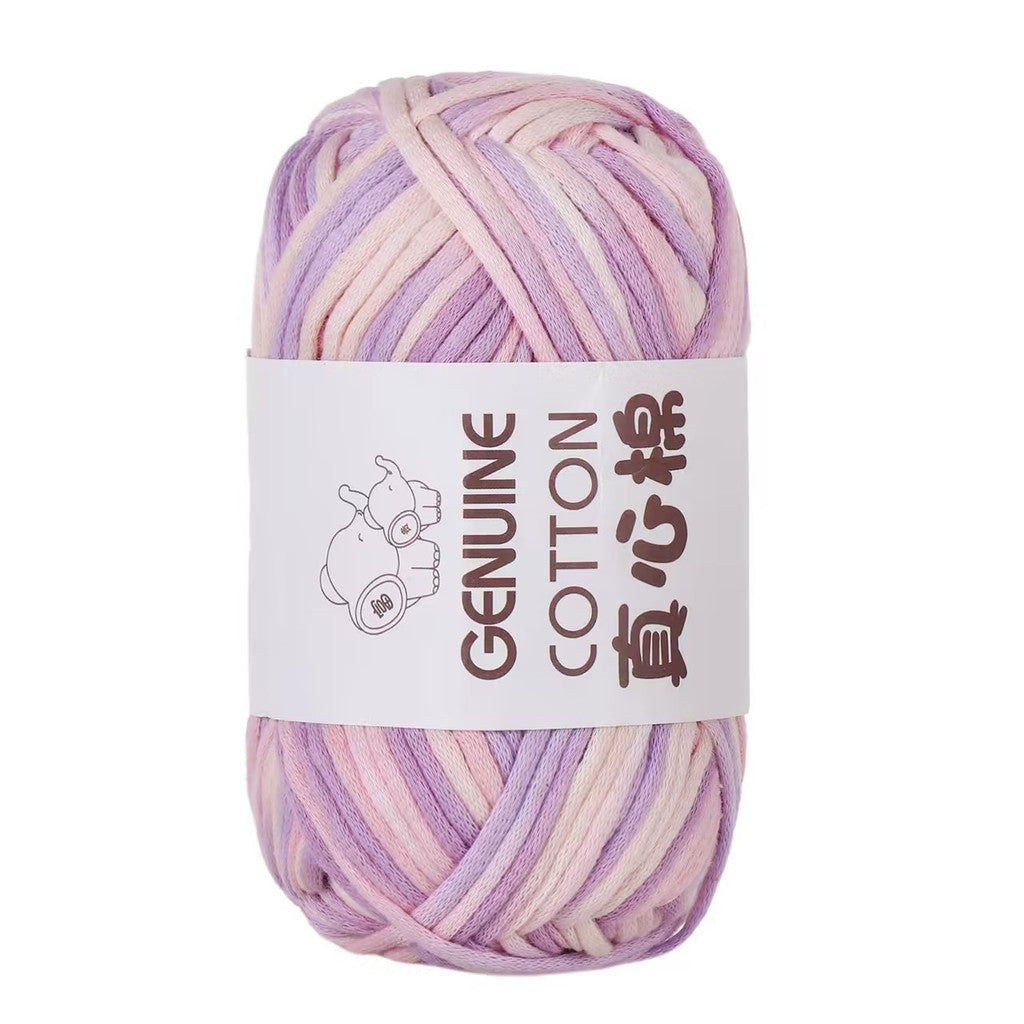 50g Core-Filled Cotton Yarn- Genuine Cotton Crochet Yarn- Core Filled T-Shirt Yarn- Benang Kait