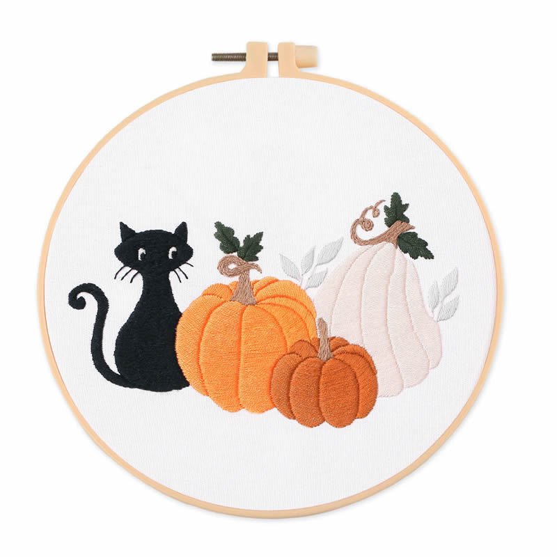 Embroidery Kit/ Needlework for Beginner/ Set Sulaman Tangan /DIY cross stitch set / Cat Series Embroidery Material Kit