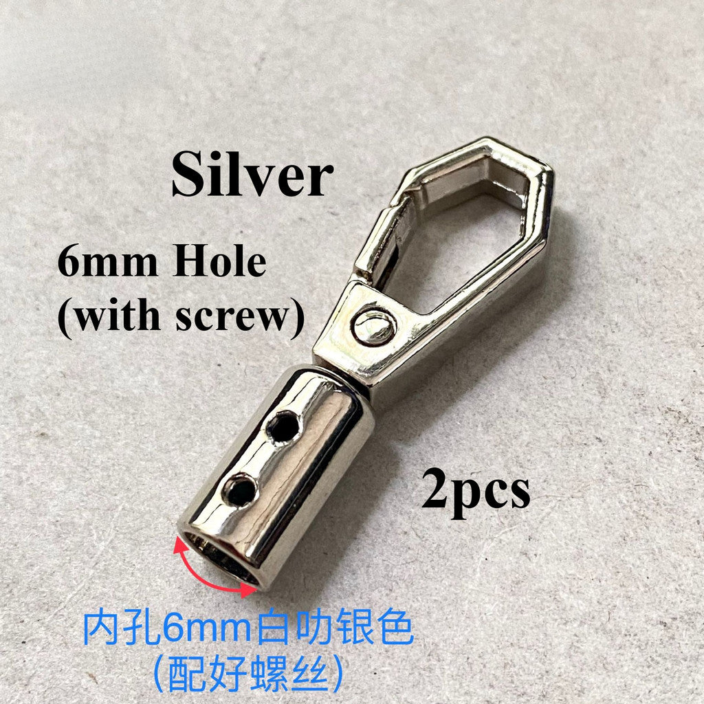 2pcs - Bell Buckle 6mm / 8mm- Rope Barrier End Stopper with Hook - Cangkuk Besi Kuku Kambing