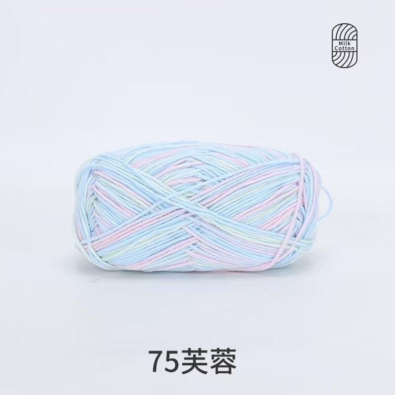 5Ply Milk Cotton Yarn (100g) – Premium Crochet & Knitting Yarn – Benang Kait – 雪妃尔