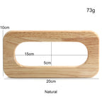 1 pair - Rectangle Wooden Bag Handle - Bag Replacement Handle- Pemegang Beg Kayu