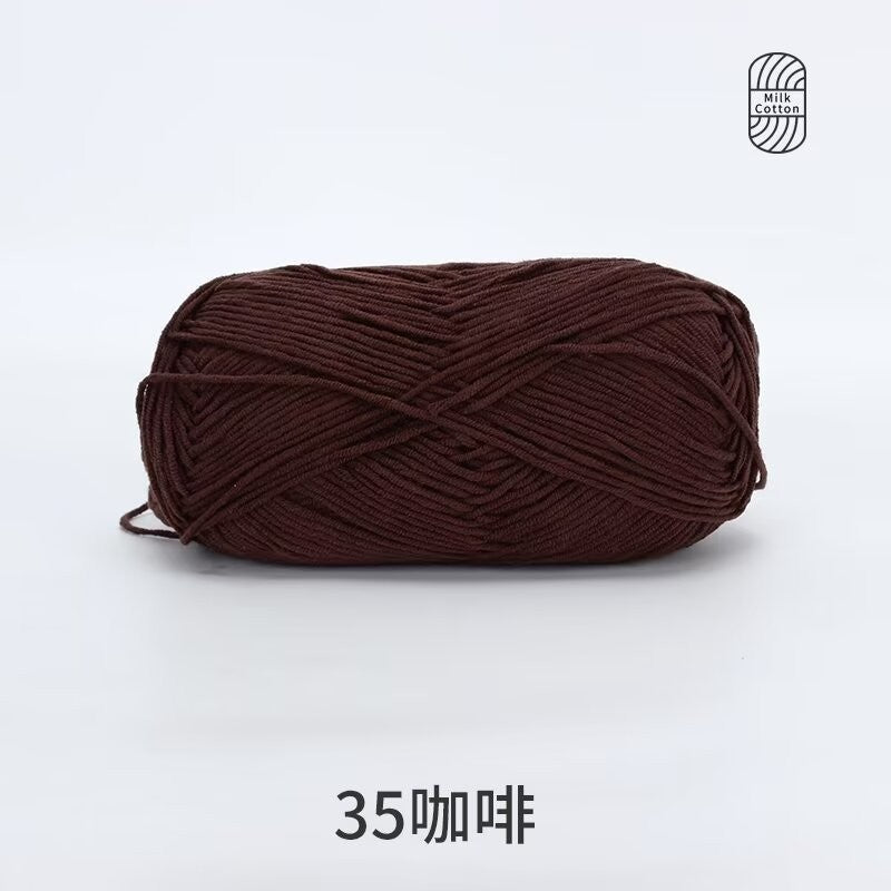 5Ply Milk Cotton Yarn (100g) – Premium Crochet & Knitting Yarn – Benang Kait – 雪妃尔