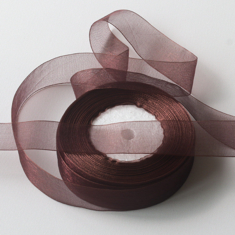 50 Yards Ribbon Organza 25mm width for decoration/ DIY Bag Sewing Ribbon/ Reben Organsa