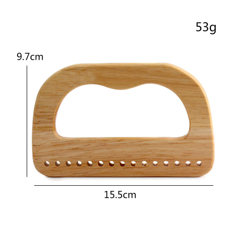 1 pair- Multi Sizes Bag Handle with Hole- Wooden Handle- Bag Accessories- Pemegang Beg