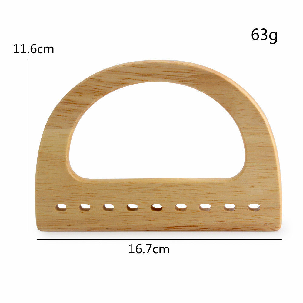 1 pair- Multi Sizes Bag Handle with Hole- Wooden Handle- Bag Accessories- Pemegang Beg