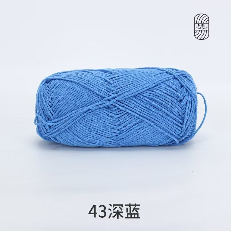 5Ply Milk Cotton Yarn (100g) – Premium Crochet & Knitting Yarn – Benang Kait – 雪妃尔