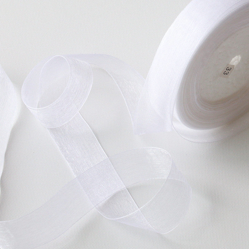 50 Yards Ribbon Organza 25mm width for decoration/ DIY Bag Sewing Ribbon/ Reben Organsa