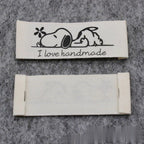 5pcs Cartoon Cute Cotton Handmade Printed Label DIY Handmade Article Collar Label Hair Band Cloth Label Trademark02