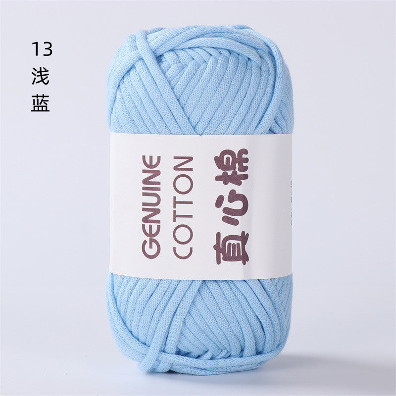 50g Core-Filled Cotton Yarn- Genuine Cotton Crochet Yarn- Core Filled T-Shirt Yarn- Benang Kait