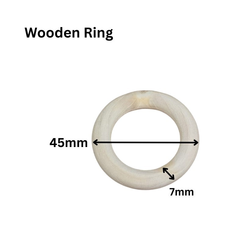 15–100mm Natural Wood Color Wooden Rings – Wooden Circle Pendants - Unfinished Macrame Wooden Ring