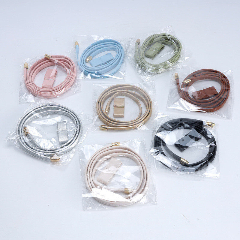 LIGHTHEARTED DIY Drawstring Bag Strap-PU Leather Bag Rope- Bag Replacement Drawstring- Tali Beg Jerut