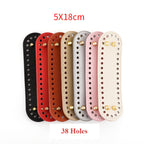 5 x 18cm PU Bag Base with Stud/ Tapak Beg Kait/ Bag Bottom/ Leather Base/ Crochet Bag base/ Handmade Bag PU Leather