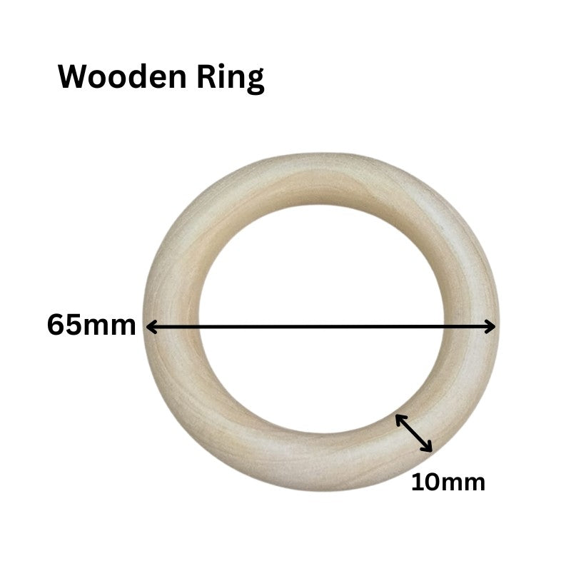 15–100mm Natural Wood Color Wooden Rings – Wooden Circle Pendants - Unfinished Macrame Wooden Ring