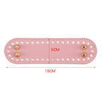 5 x 18cm PU Bag Base with Stud/ Tapak Beg Kait/ Bag Bottom/ Leather Base/ Crochet Bag base/ Handmade Bag PU Leather