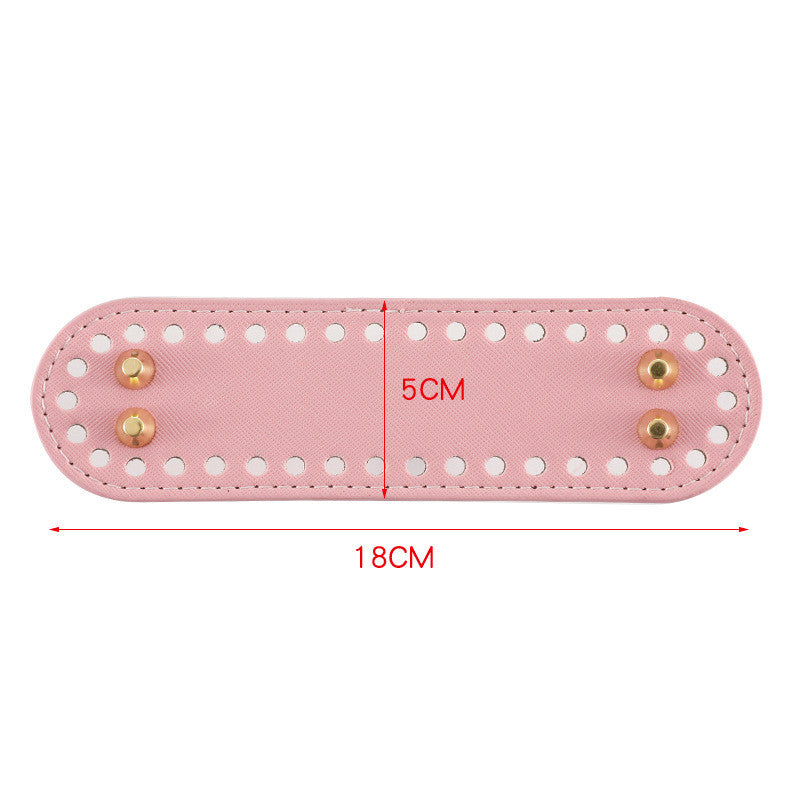 5 x 18cm PU Bag Base with Stud/ Tapak Beg Kait/ Bag Bottom/ Leather Base/ Crochet Bag base/ Handmade Bag PU Leather