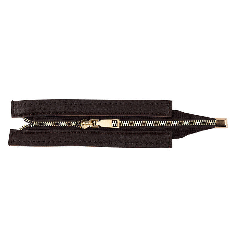 18cm PU Leather Zipper for crochet Bag- Woven Bag Hardware Sewing PU Leather Zipper
