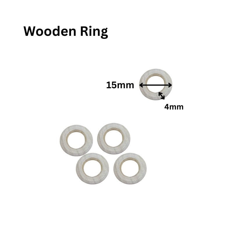15–100mm Natural Wood Color Wooden Rings – Wooden Circle Pendants - Unfinished Macrame Wooden Ring
