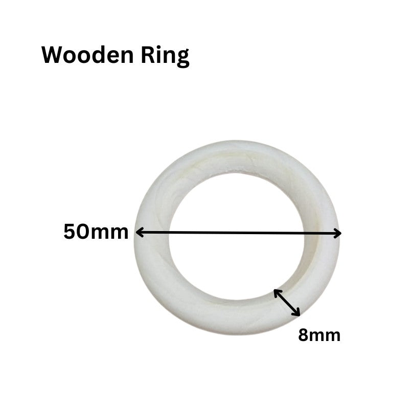 15–100mm Natural Wood Color Wooden Rings – Wooden Circle Pendants - Unfinished Macrame Wooden Ring